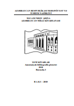Yeni kitablar 2010 (№1): annotasiyalı biblioqrafik göstərici